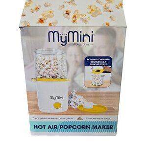 My Mini Hot Air Popcorn Maker with Serving Bowl & Kernel Scoop Compact